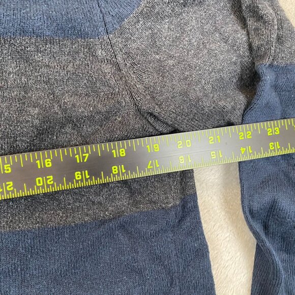 Banana Republic Luxe Cardigan Sweater Mens Small Navy Striped Button Up Casual - Picture 4 of 10